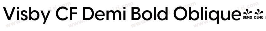 Visby CF Demi Bold Oblique字体转换